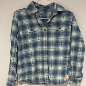 🧵 Carhartt Blue Flannel Top 🧵